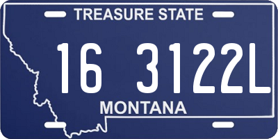 MT license plate 163122L