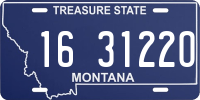 MT license plate 163122O