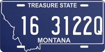 MT license plate 163122Q