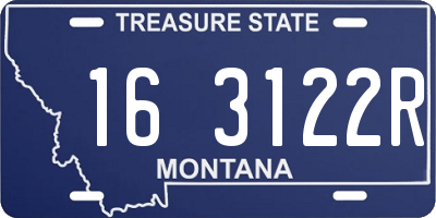 MT license plate 163122R