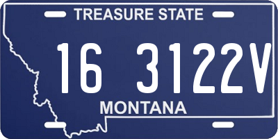 MT license plate 163122V