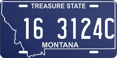 MT license plate 163124C
