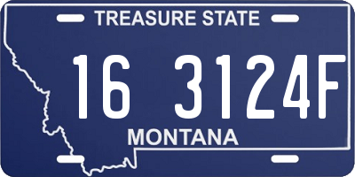 MT license plate 163124F