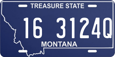 MT license plate 163124Q