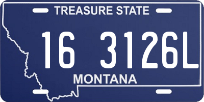 MT license plate 163126L