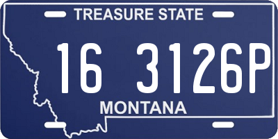 MT license plate 163126P