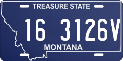 MT license plate 163126V