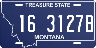 MT license plate 163127B