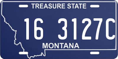 MT license plate 163127C