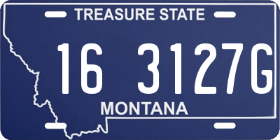 MT license plate 163127G