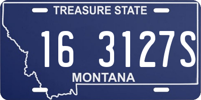 MT license plate 163127S