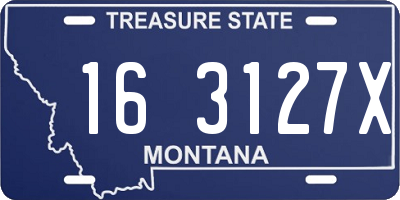 MT license plate 163127X