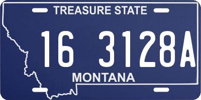 MT license plate 163128A