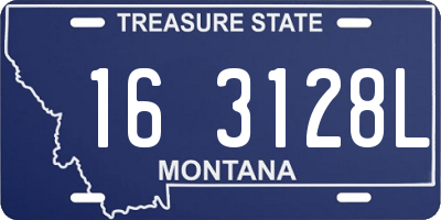MT license plate 163128L
