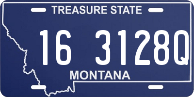 MT license plate 163128Q