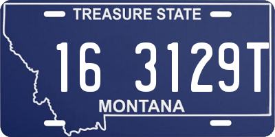 MT license plate 163129T