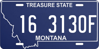 MT license plate 163130F