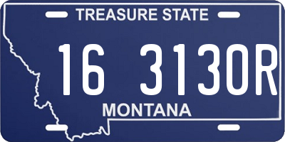 MT license plate 163130R