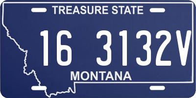 MT license plate 163132V