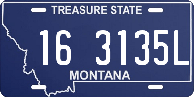 MT license plate 163135L
