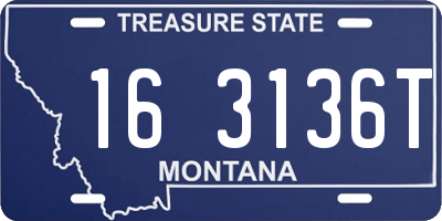MT license plate 163136T
