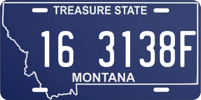 MT license plate 163138F