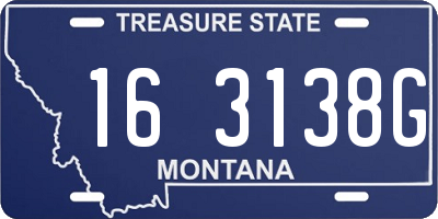 MT license plate 163138G