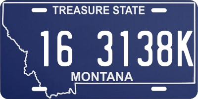 MT license plate 163138K