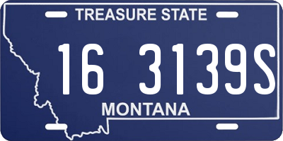 MT license plate 163139S
