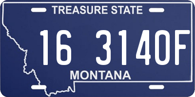 MT license plate 163140F