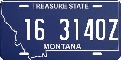 MT license plate 163140Z