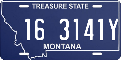 MT license plate 163141Y