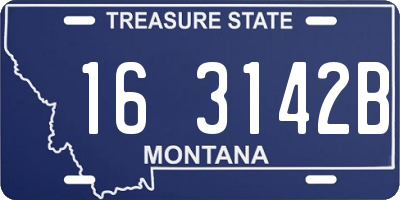 MT license plate 163142B