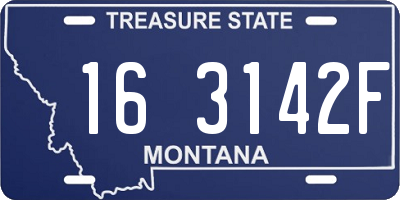 MT license plate 163142F