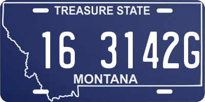 MT license plate 163142G