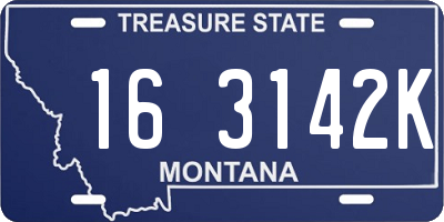 MT license plate 163142K