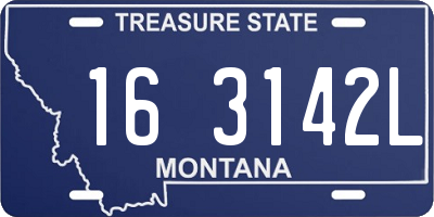 MT license plate 163142L
