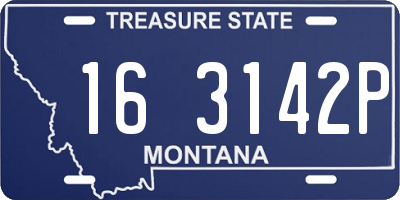 MT license plate 163142P