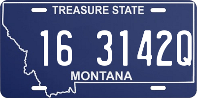 MT license plate 163142Q