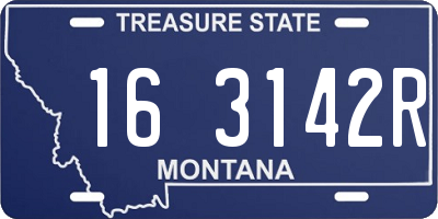 MT license plate 163142R