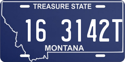 MT license plate 163142T