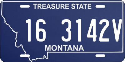 MT license plate 163142V