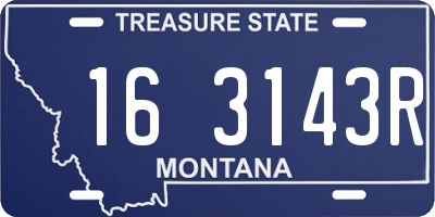 MT license plate 163143R