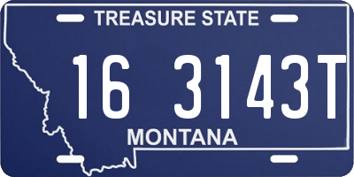 MT license plate 163143T