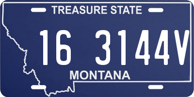 MT license plate 163144V