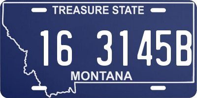 MT license plate 163145B