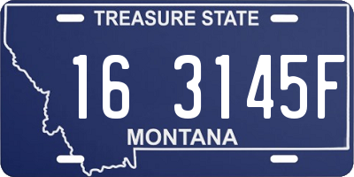 MT license plate 163145F