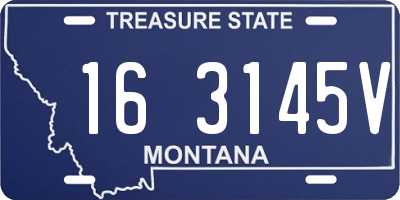 MT license plate 163145V