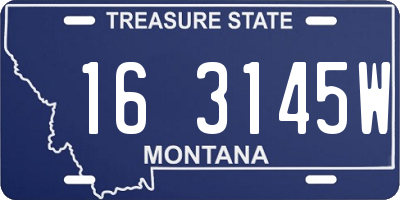 MT license plate 163145W