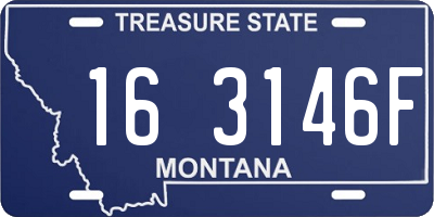 MT license plate 163146F